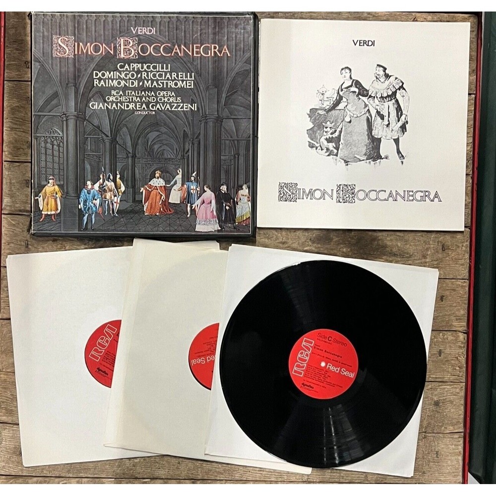 Verdi Simon Boccanegra 1973 RCA Victor ARL3-0564 Stereo Red Seal 3LP Box VG+ NM